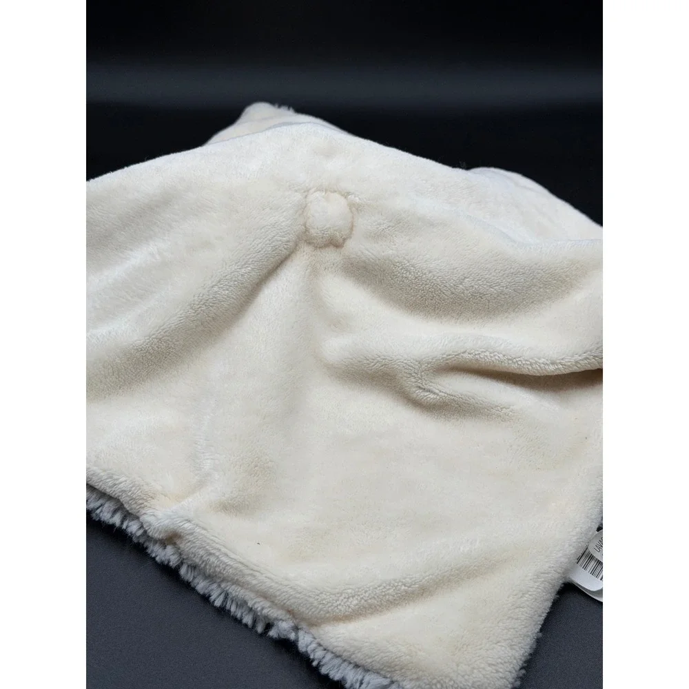 Kelly Toys Grey‎ Bunny Rabbit Plush Security Blanket Lovey Faux Fur Pink Nose